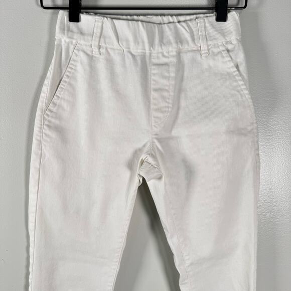 Flog Women's Bevy White Mid Rise Stretch Drawstring Cotton Blend Skinny Pants 24 - Picture 2 of 9